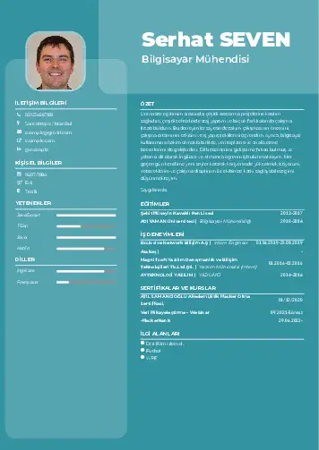 Bilgisayar Mühendisi CV Örnekleri cv indir